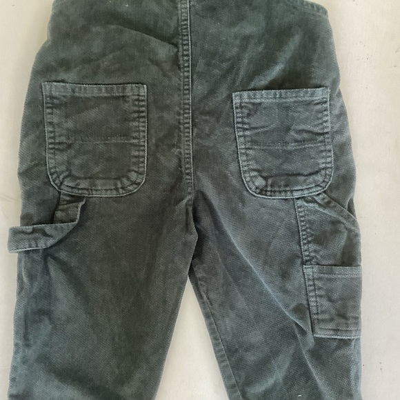Vintage 90’s Mc Kids Gray Corduroy Carpenter Overalls Hammer loop 5 Pockets 2T - Picture 5 of 7